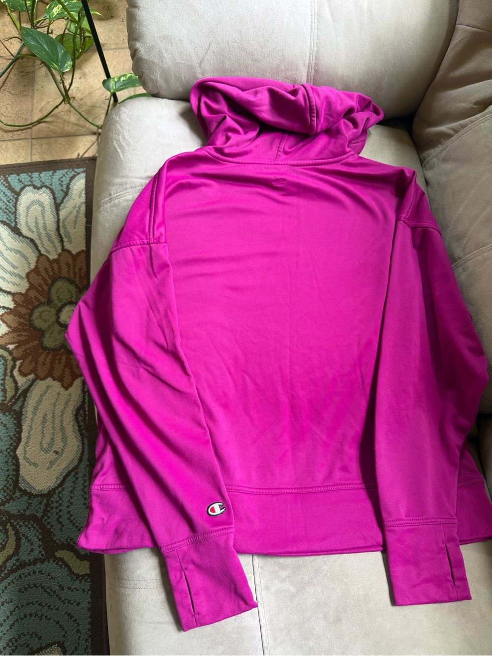 Champion Hot Pink Hooded Pullover XL - Picture 2 of 3